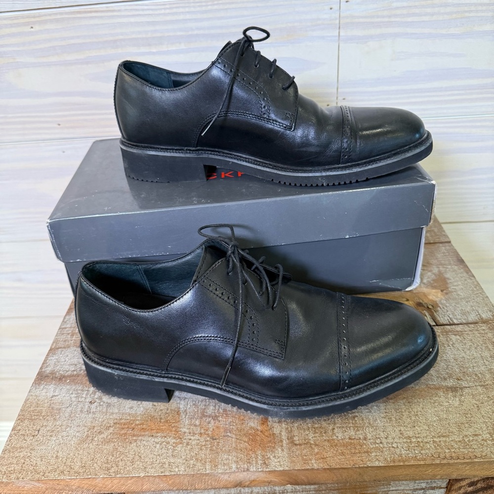 Men’s Dress Shoe Black Leather Oxford 8 1/2 W Rockports DresSport